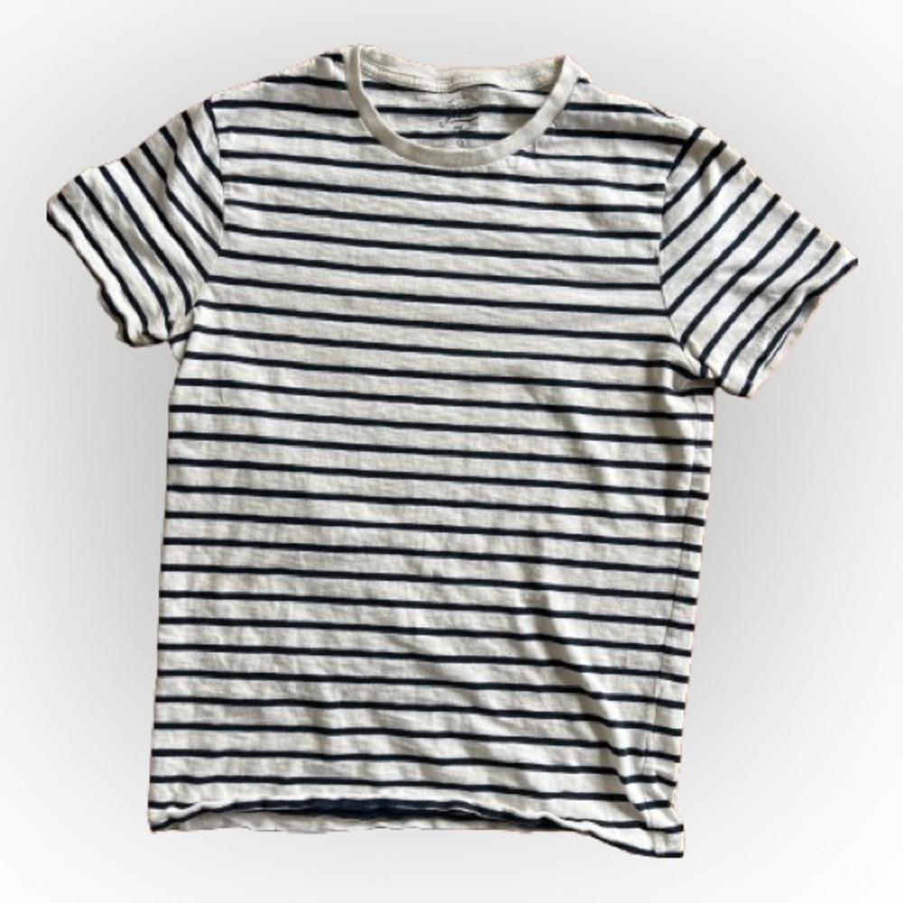 J.Crew Crewneck Cotton Striped T-Shirt - Small